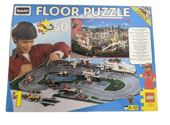 LEGO Rose Art #08543 SYSTEM 2 IN ONE FLOOR PUZZLE RACING SET 1997 NEW SEALED BOX